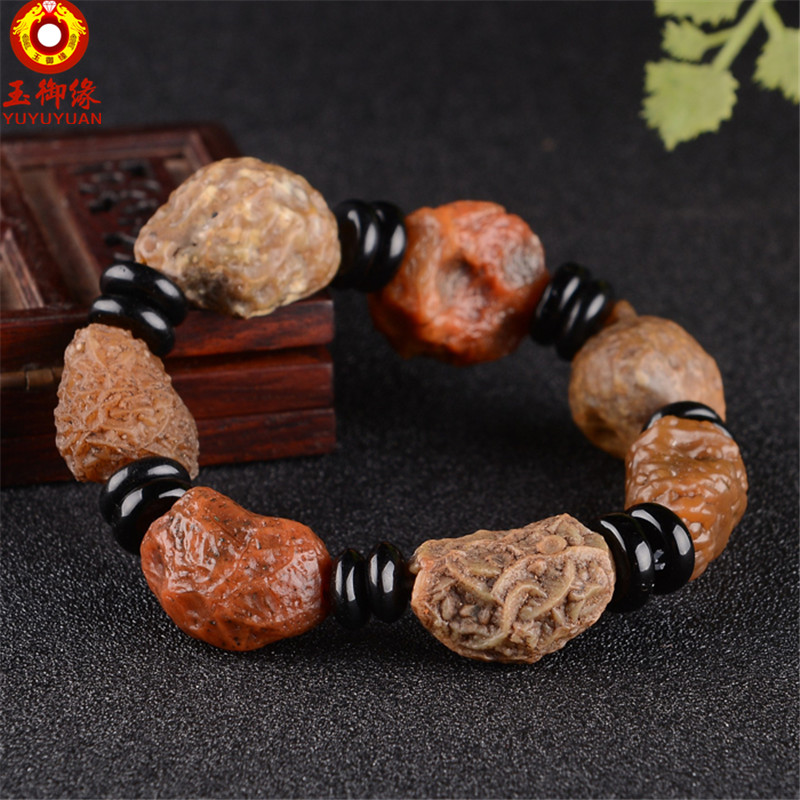 玉御缘      戈壁玉阿拉善戈壁玛瑙原石手链血脉筋脉石男款手串手饰