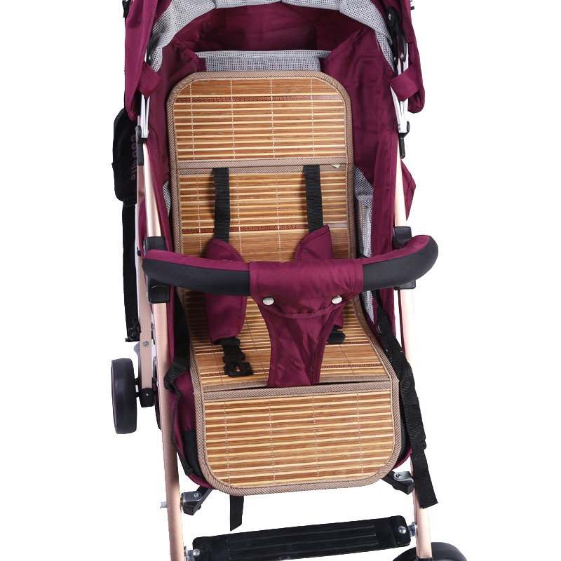 迪尼贝儿（DNBR） 婴儿手推车凉席 儿童宝宝竹凉席夏季新生儿凉席垫子通用竹席 藤席+竹-双面可用 75*33