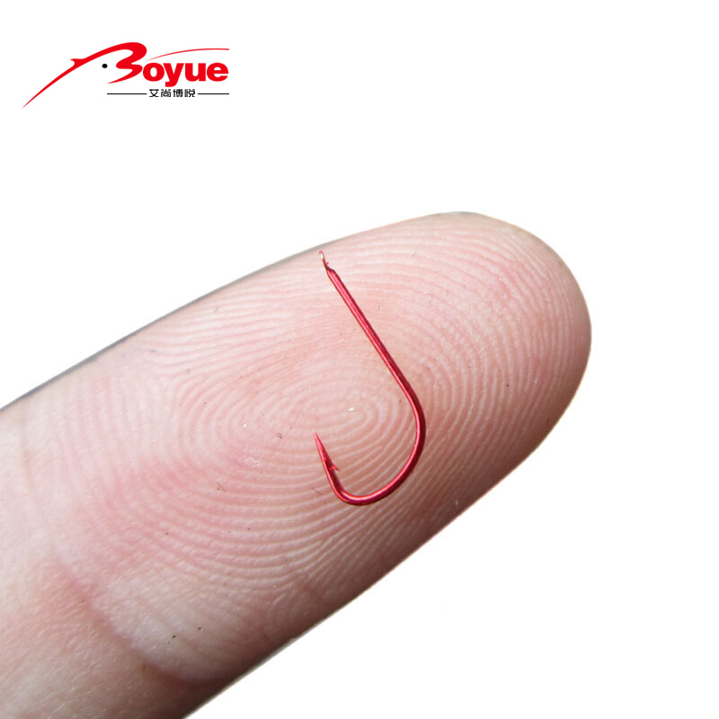 赤袖鱼钩50枚装有刺红色鲫鱼钩综合钓钩垂钓用品渔钩渔具垂钓配件 2号