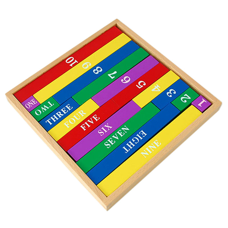 CANSMARTER蒙氏数学教具彩色小数棒蒙台梭利幼儿数字儿童早教木质玩具3-6岁 彩色小数棒