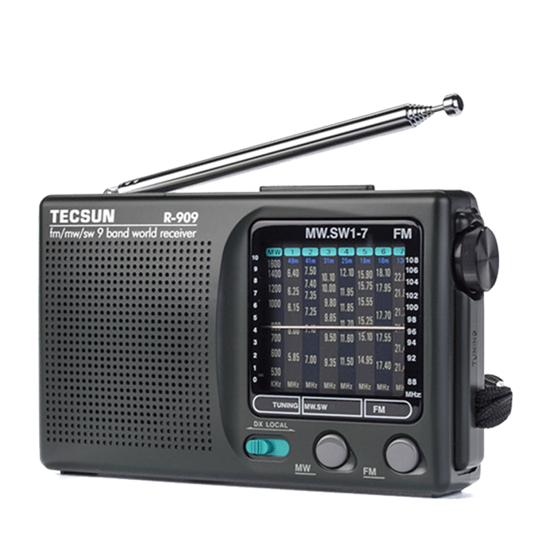 德生（Tecsun） R-909老年人全波段收音机广播半导体 便携式老人指针迷你FM收音机 标配