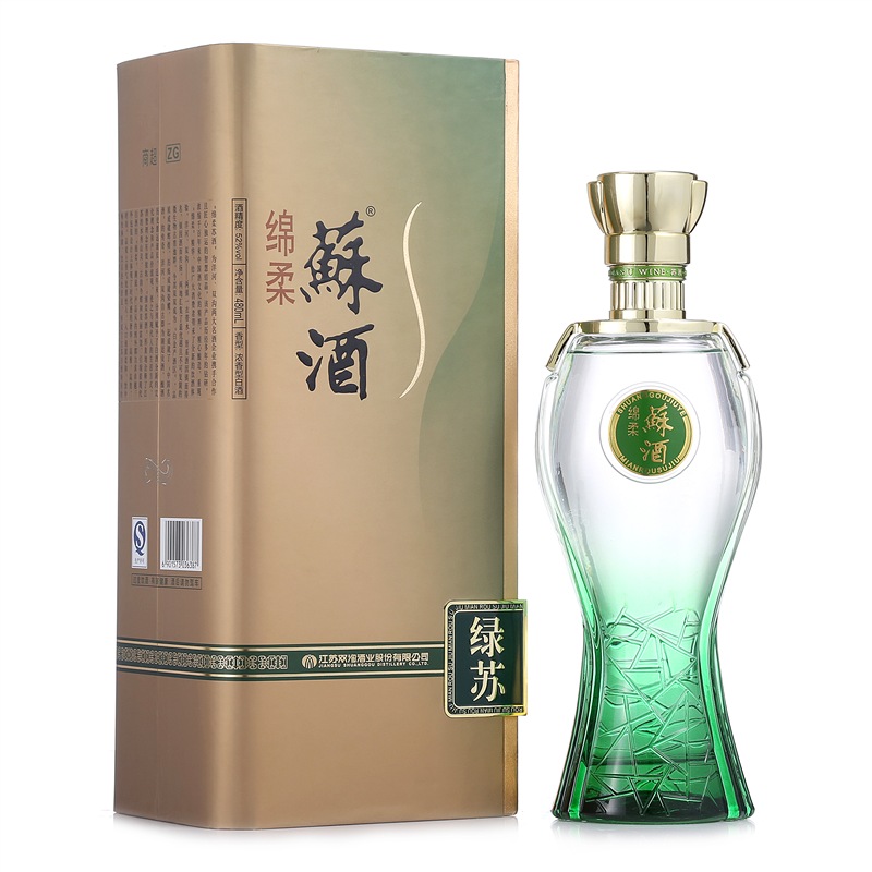 双沟苏酒绿苏浓香型白酒52度480ml单瓶装