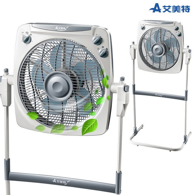 艾美特 转页扇立式落地扇冷风扇家用办公风扇可升降 机械版fbw09t2