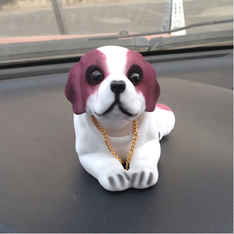 比格公仔摇头狗狗汽车摆件装饰用品可爱创意哈士奇小狗 圣伯纳德犬