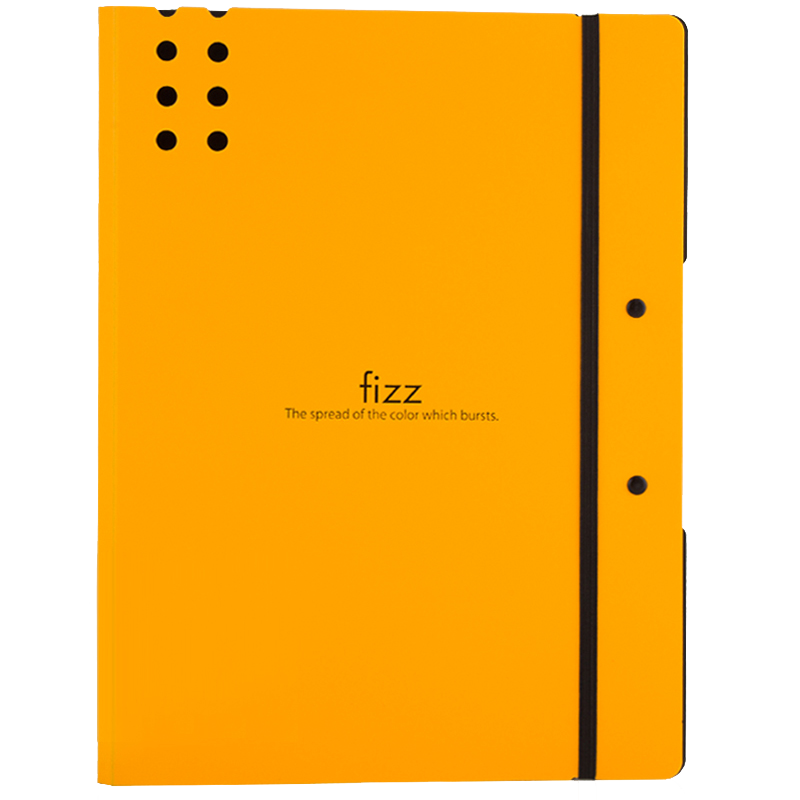 飛茲(fizz)試卷夾A4加厚款硬橫式折頁板夾/文件夾板/資料夾/寫字墊板/收納夾辦公用品 橙色A6382