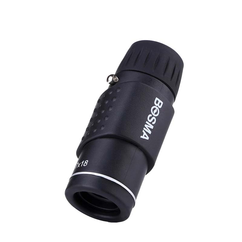 博冠BOSMA焦点7X18单筒望远镜这个好用吗，能看多远，眼镜会花吗？