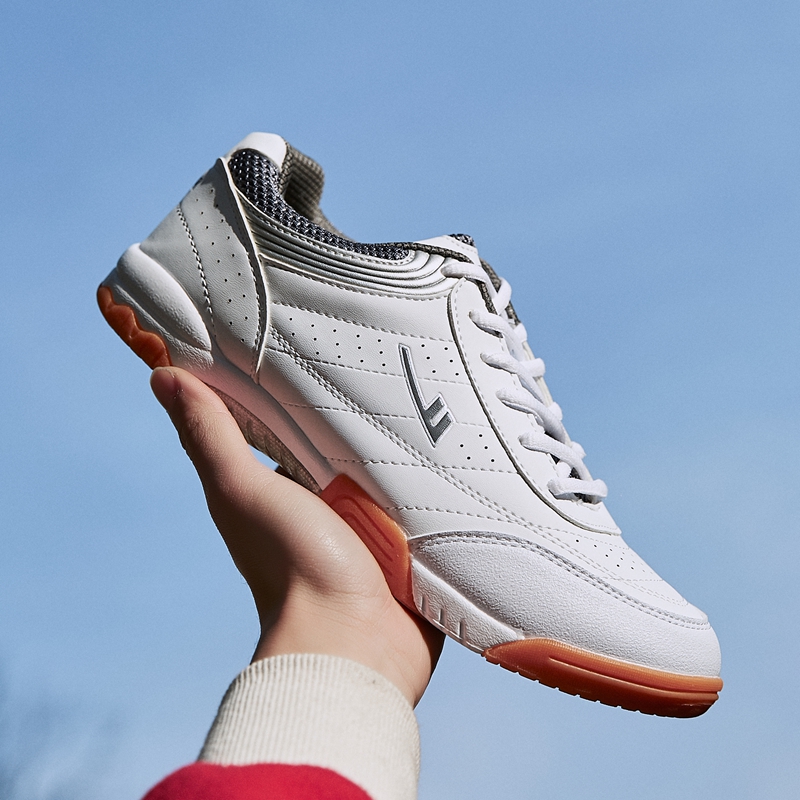 回力运动鞋牛筋底防滑训练鞋男女情侣鞋透气舒适乒乓球鞋WT100 WT100白灰 43/标准尺码