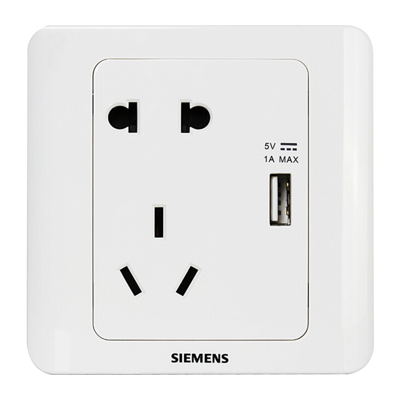 ������(SIEMENS)���ز��� 10A��״�USB���� 86�Ͱ�װ��� Զ���Ű�ɫ