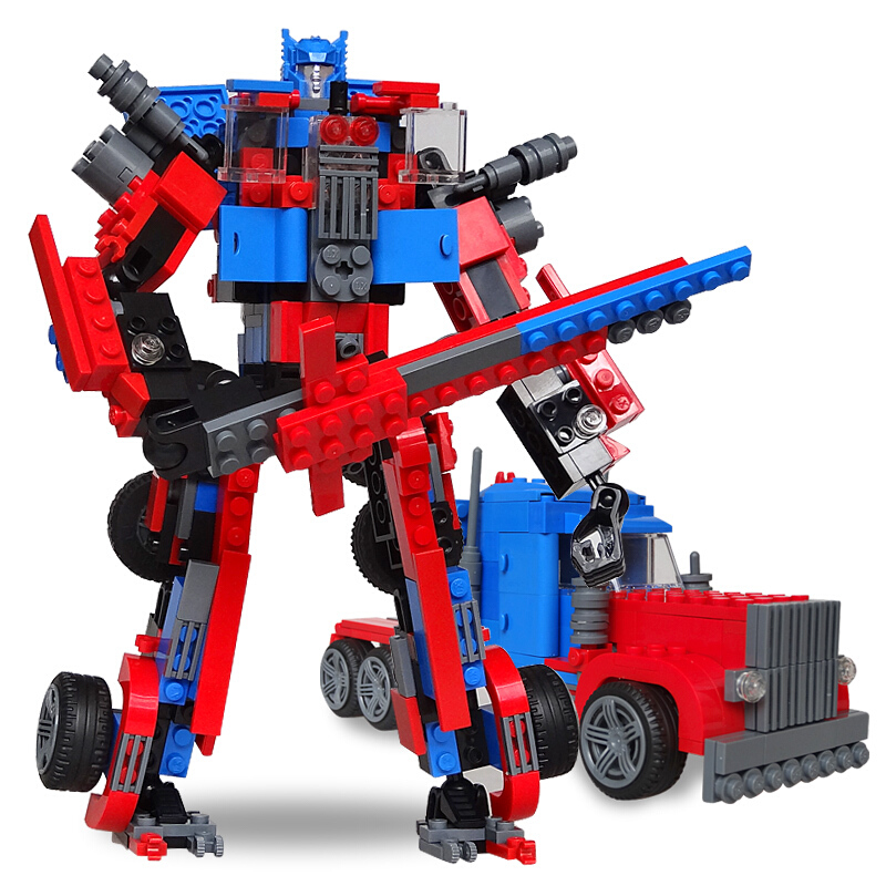 趣味童年玩具拼装积木变形积变战士金刚合体模型儿童玩具 积变金刚