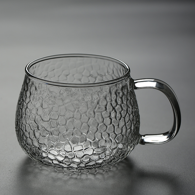 玻璃杯三件杯办公室家用泡茶杯带盖过滤内胆杯子创意马克杯日式水杯花