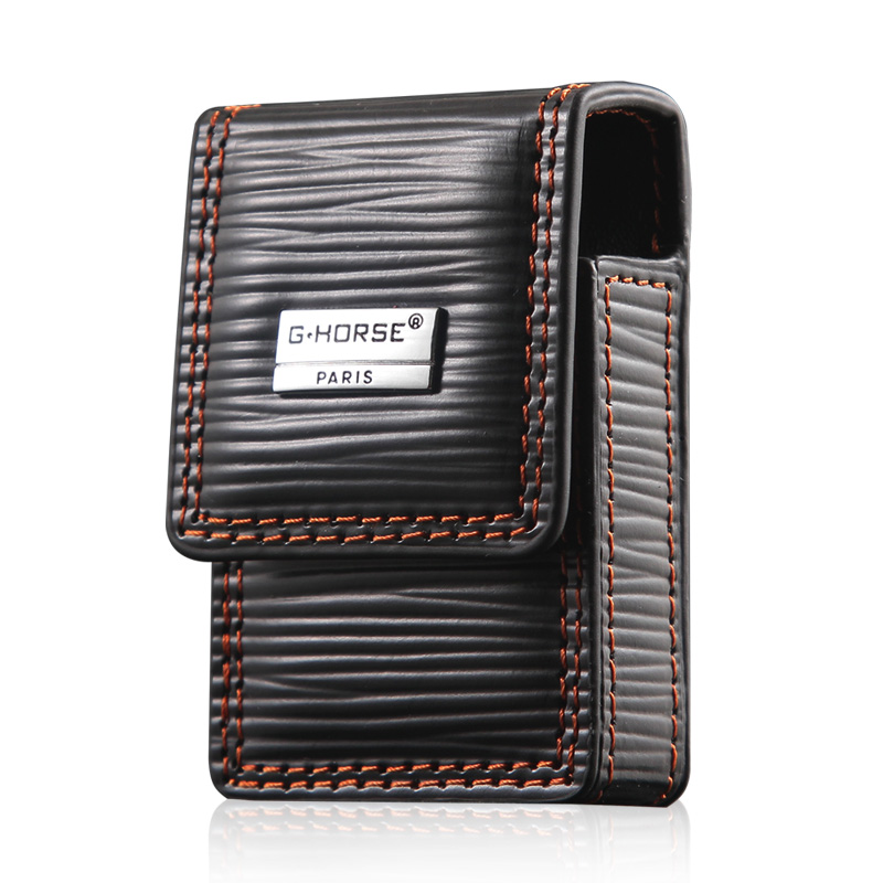 神骏(ghorse)神骏原装打火机配件高端朗声打火机皮套头层牛皮挂腰套