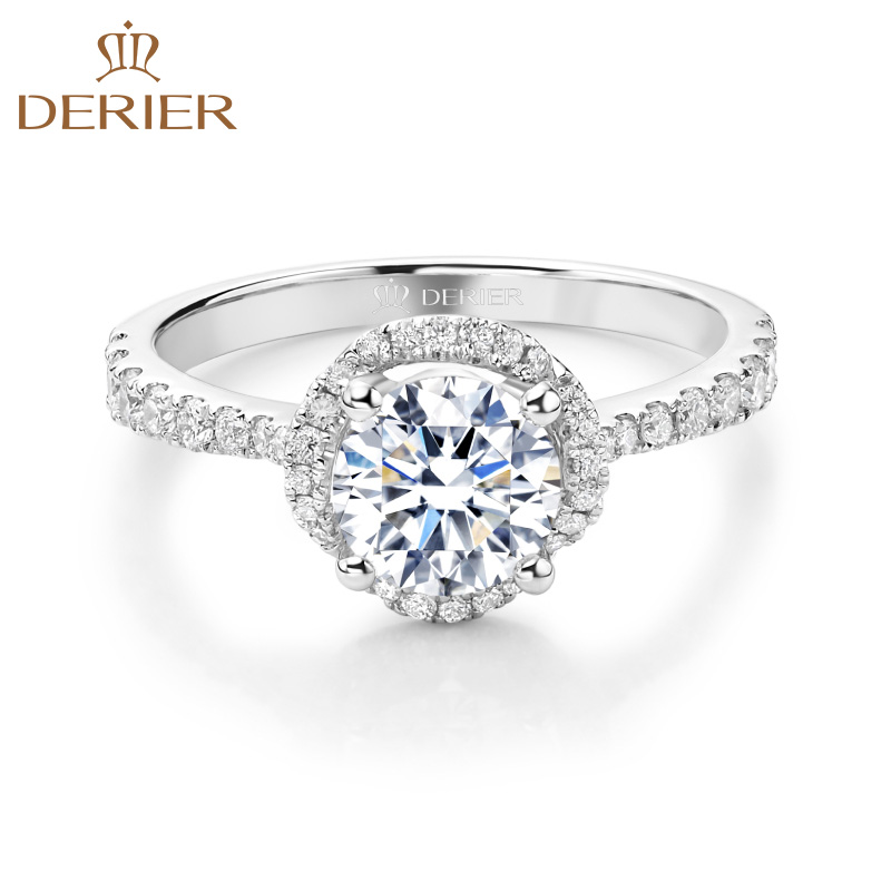 求婚钻戒女戒指婚戒 钻石戒指结婚戒指女钻戒 1克拉钻戒女士女款 奢华