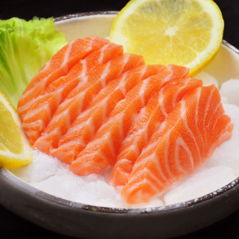 聚鲜品 智利冷冻三文鱼(大西洋鲑)刺身生鱼片 整块带皮500g袋装海鲜水产