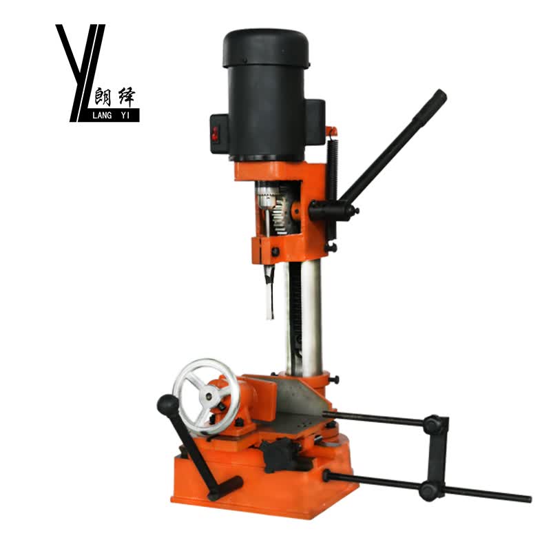 朗绎木工方榫机木工打榫机钻方孔台钻木工打榫方钻头打孔定位机220v