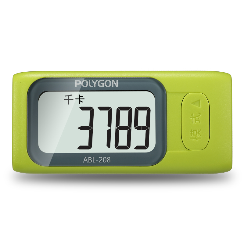 polygon Polygon3D电子计步器 学生中老年老人走路跑步行运动卡路里消耗万步记步器 草绿色