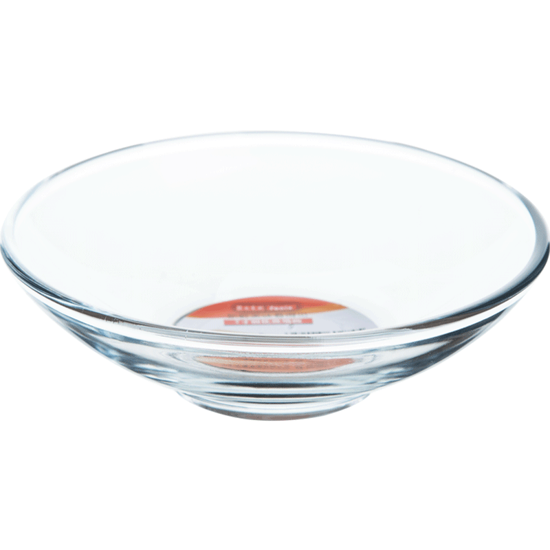 菲內(nèi)克斯 鋼化耐熱玻璃碗家用帶底廚房調(diào)味零食小吃蘸料碟飯碗微波餐具 7英寸碗單只裝