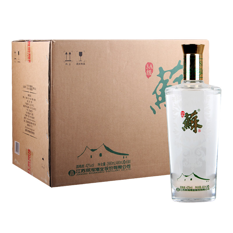 苏酒价格表和图片 42度,42苏酒价格表和图片 双沟苏酒 白酒 42度 3a级 整箱480ml*6瓶