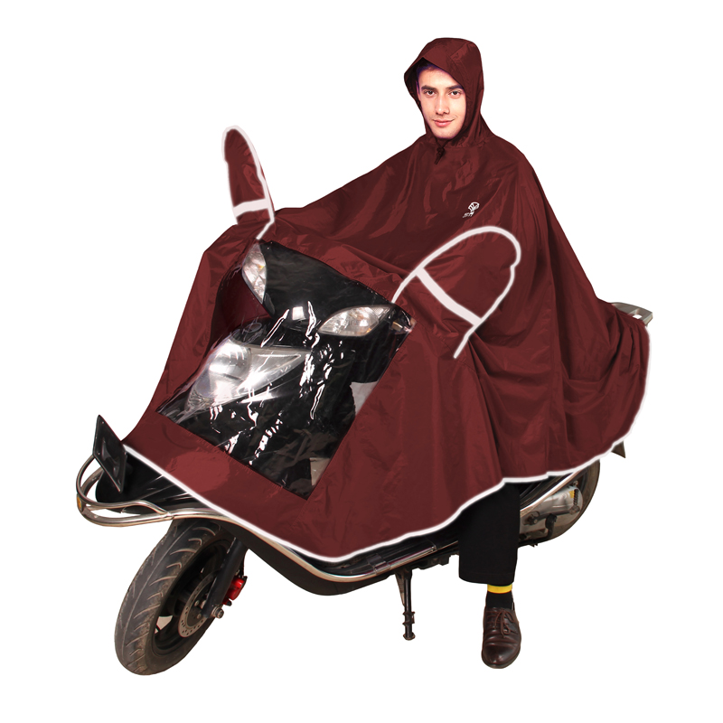 imate亿美YM103单人专用摩托车雨衣 反光防水 有效防雨 行驶安全 零售批发 枣红 XL