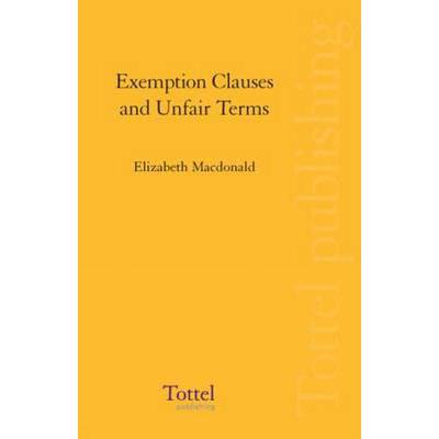 预订 Exemption Clauses and Unfair Terms: Second E...