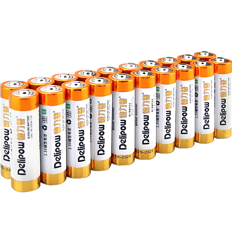 德力普（Delipow）电池 碱性电池20粒 适用于玩具\/遥控器\/电子秤\/血压计\/鼠标键盘 20粒5号碱性电池15654490545