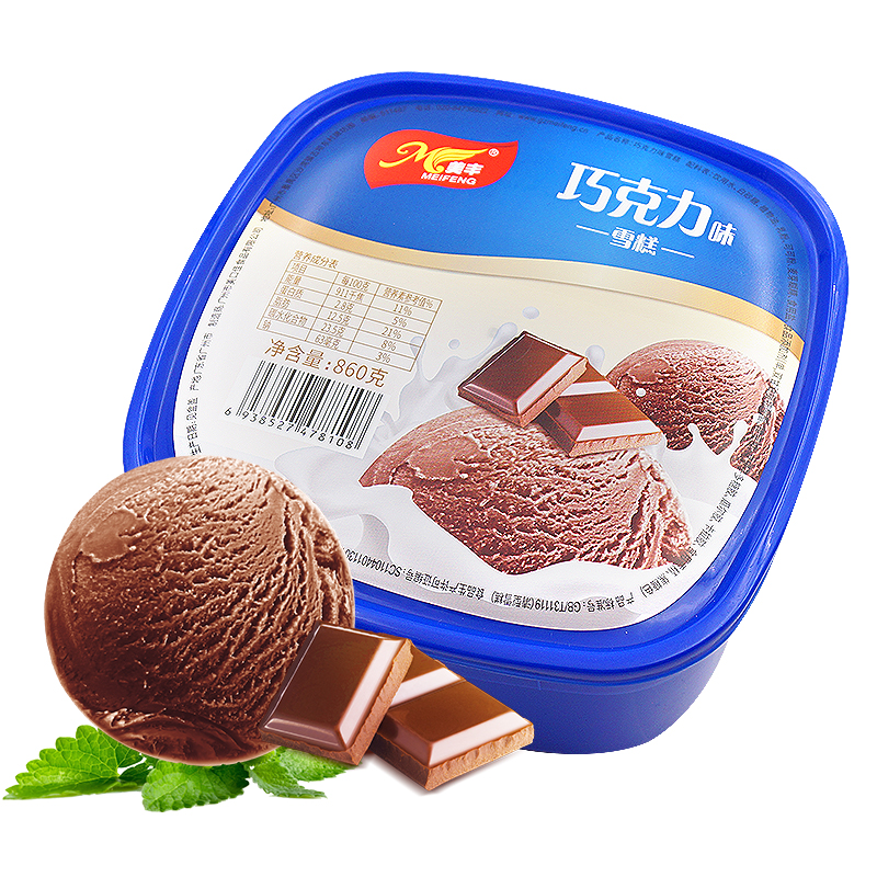 美丰（MEIFENG） 美丰家庭桶装冰淇淋多口味雪糕甜品冰激凌冷饮批发 860g巧克力味冰激凌