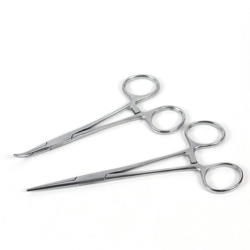 苏品 实验用不锈钢持针器/钳 止血钳 弯头直头 血管钳宠物拔毛 14cm直