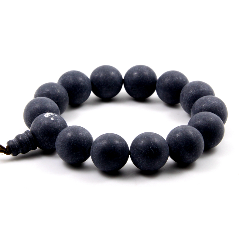 泗玥 男士砭石手链 手串 泗滨砭石手串 5a 佛珠手链 中医保健 玄黄