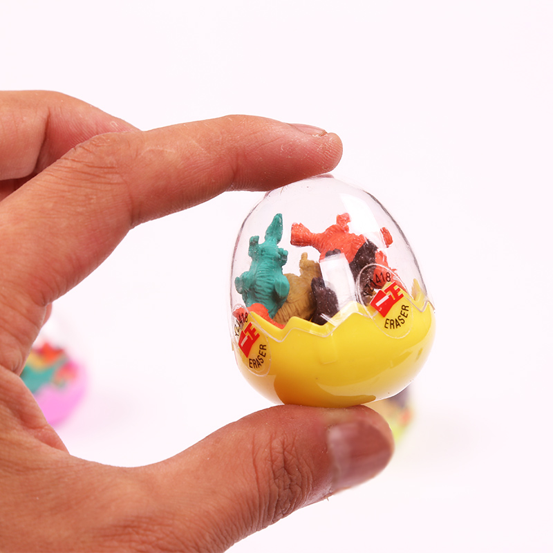 与同办公 创意仿真迷你恐龙蛋橡皮擦鳄鱼款橡皮 多种卡通造型橡皮