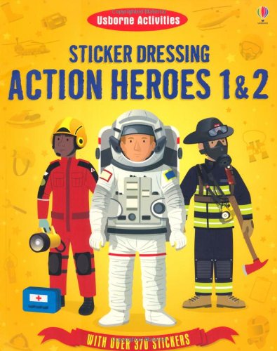 Sticker Dressing: Action Heroes 1 & 2 Usborne英文原版