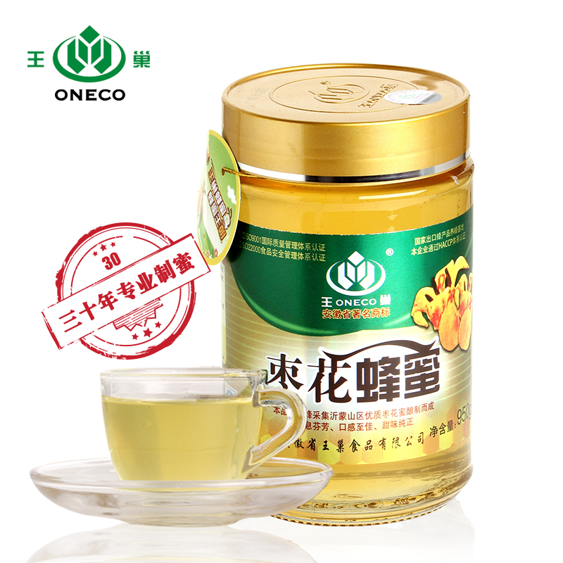 王巢（ONECO） 王巢 枣花蜂蜜 百花蜂蜜 农家土蜂蜜天然纯净无添 加950克