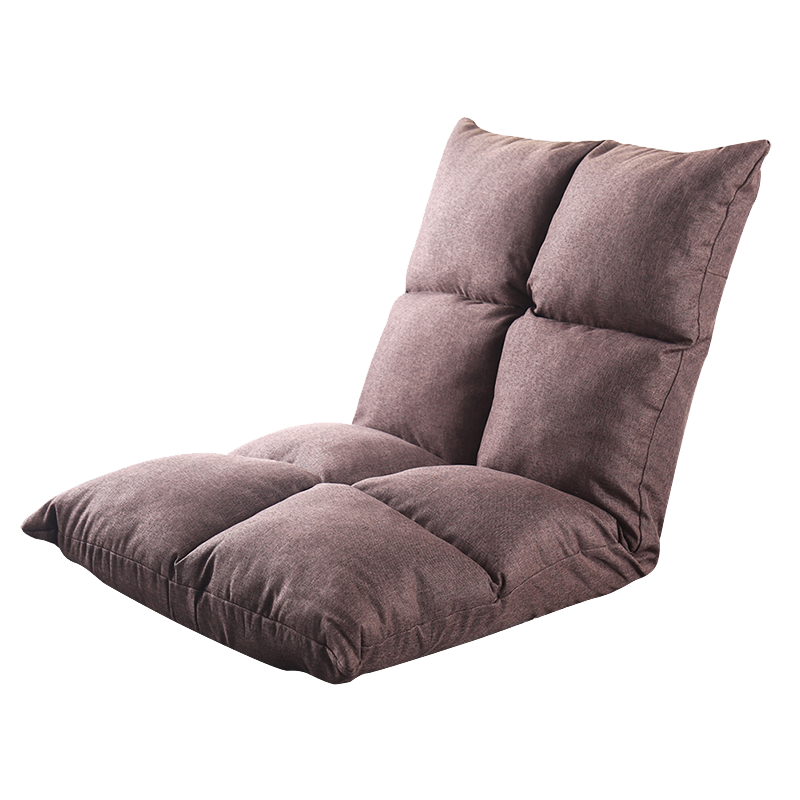 雅美乐 懒人沙发 亚麻棉透气 休闲折叠飘窗椅 单人沙发 可拆洗 咖啡色YS2156516382