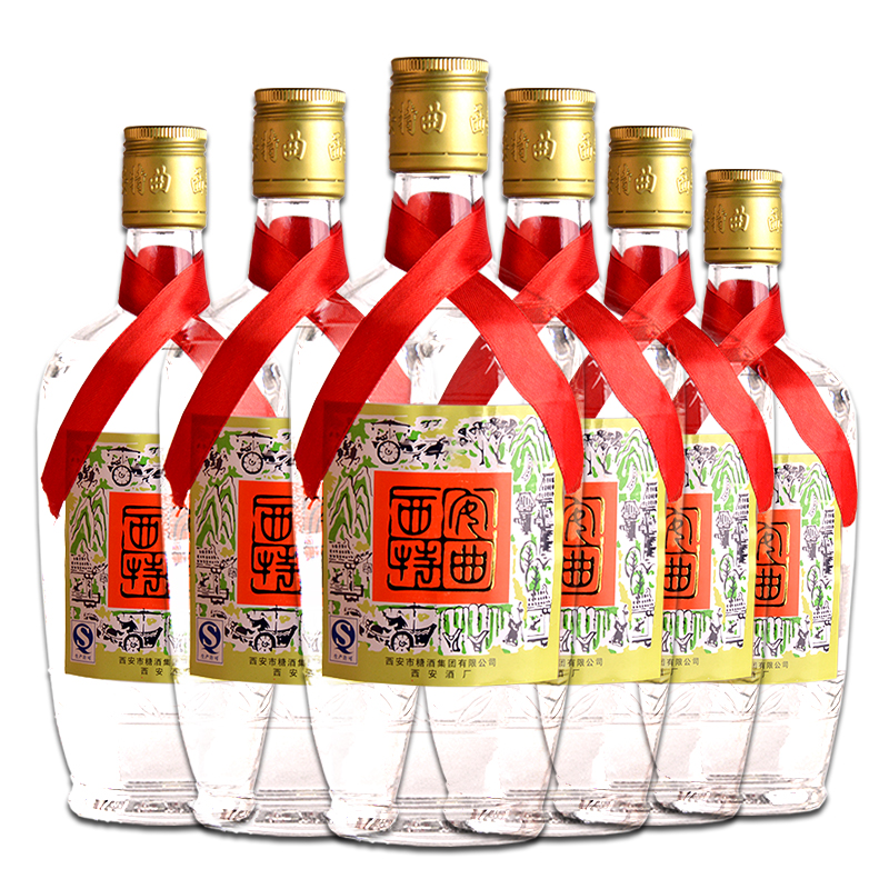 西安特曲浓香型白酒52度480ml 陕西西安地方特色酒地方白酒红领巾白酒