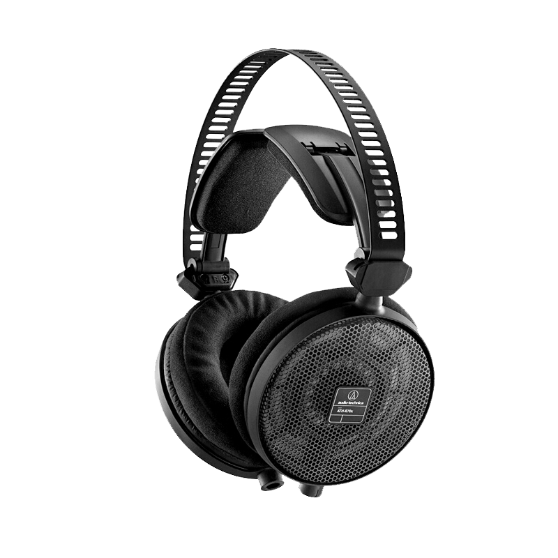 audio-technica 铁三角 ATH-R70X 耳罩式头戴式有线耳机 黑色 3.5mm