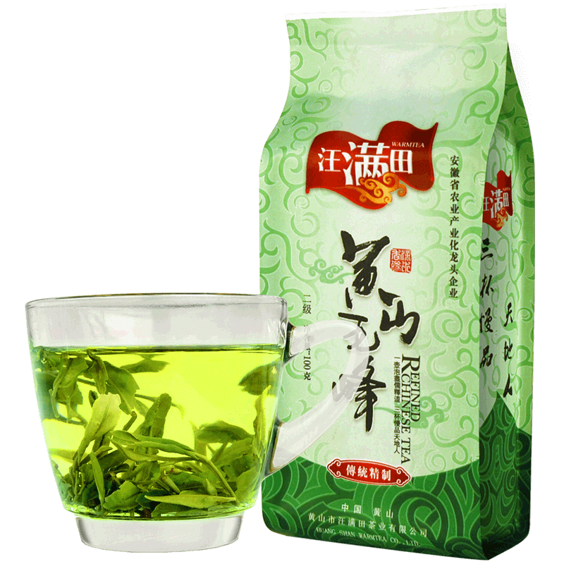汪满田 黄山毛峰2024新茶袋装100g 高山云雾茶春茶野茶散装茶叶安徽绿茶