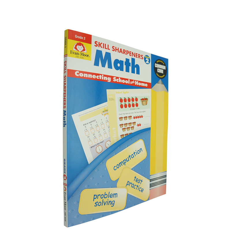 二年级数学 Skill Sharpeners Math Grade 2 数学技巧学习 美国加州教辅英文原版系列 小学生英语学习 课外家庭练习册 Evan Moor