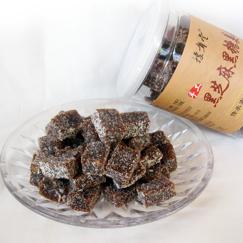 豫章堂 黑芝麻黑糖姜糖238g 手工糖果软糖姜汁糖 客家特产小吃零食