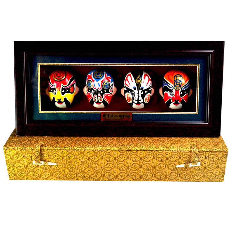 红泥坊泥人张京剧脸谱 产品名《招宝进财》 中国风开业商务礼物会议礼品 招宝进财704(36*17*5cm)