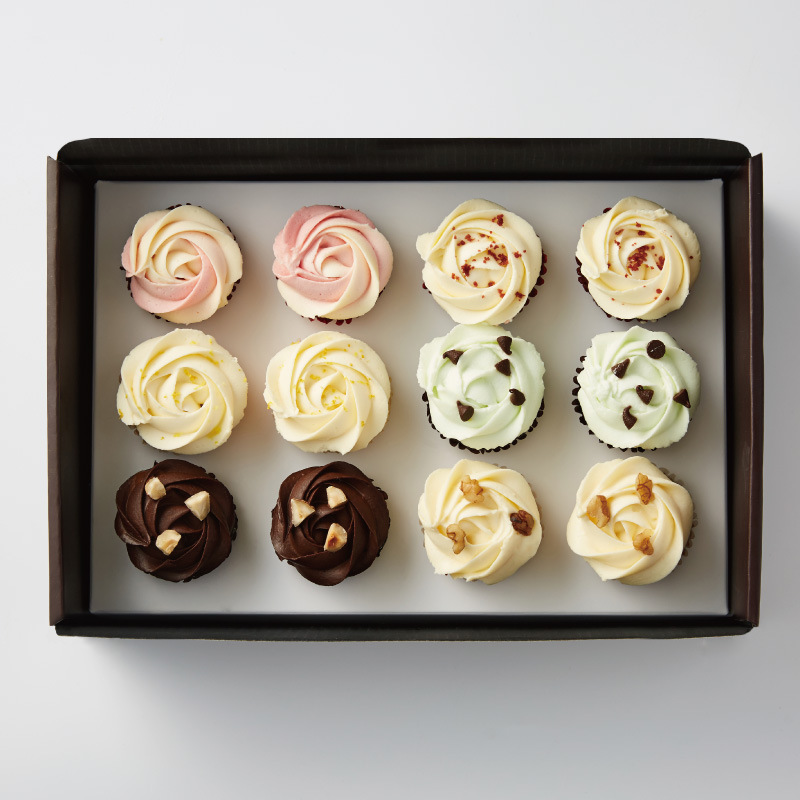 派悦坊6种口味迷你纸杯蛋糕礼盒 聚会甜品下午茶 配送到家北京上海