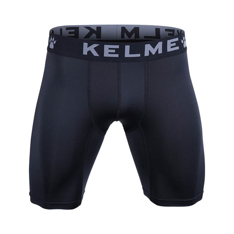kelme卡尔美足球铲球裤男 篮球足球运动紧身短裤k15z706 黑色 l/175