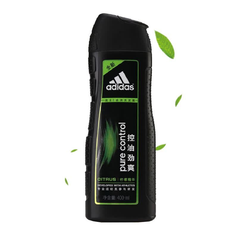 阿迪达斯(adidas)男士 控油劲爽去屑洗发水400ml洗发露 柔软顺滑去屑