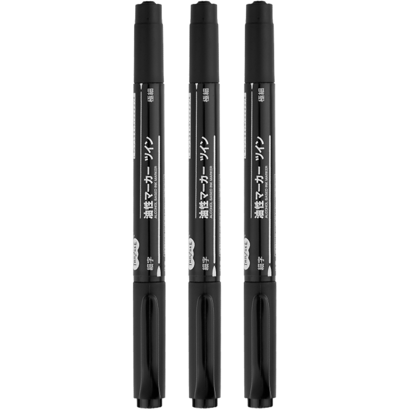 手写笔类商品价格走势及产品评测-TANOSEE学生办公极细0.5mm+细圆1mm双头油性笔记号笔黑色3支装TS-CWFM-1B|笔类历史价格查找