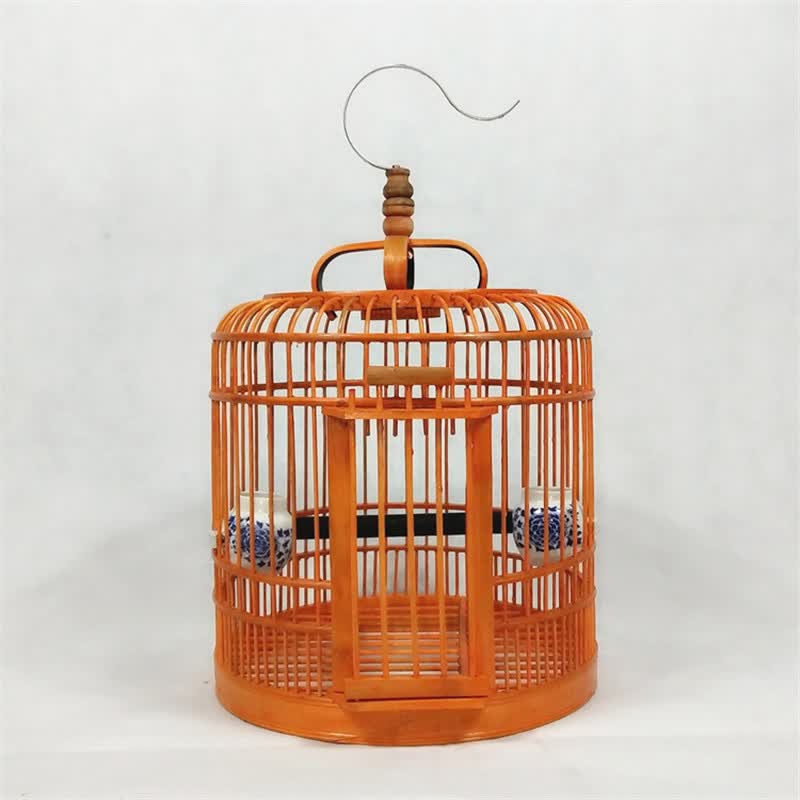 法耐(fanai)鸟笼竹制画眉鸟笼竹鹦鹉鸟笼竹川笼画眉笼手工自制大号
