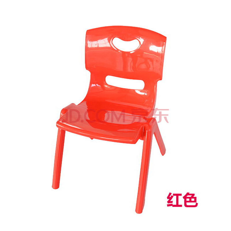 儿童靠背椅幼儿园椅子宝宝椅儿童环保课桌板凳加厚塑料椅子 红色