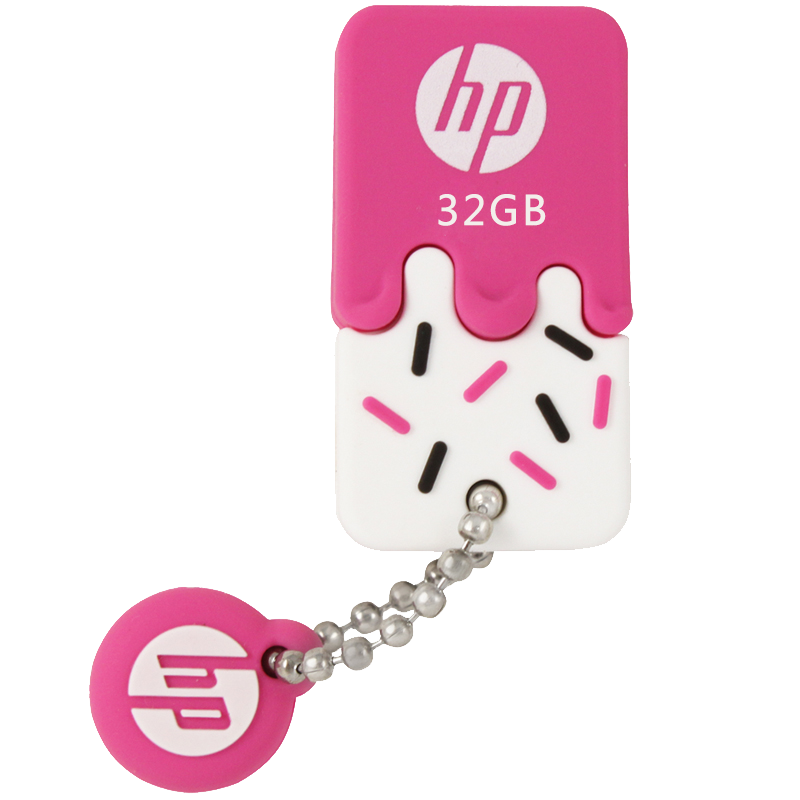 惠普（HP）32GB USB2.0 U盘 v178p 糖心草莓 可爱情侣创意迷你车载/电脑两用