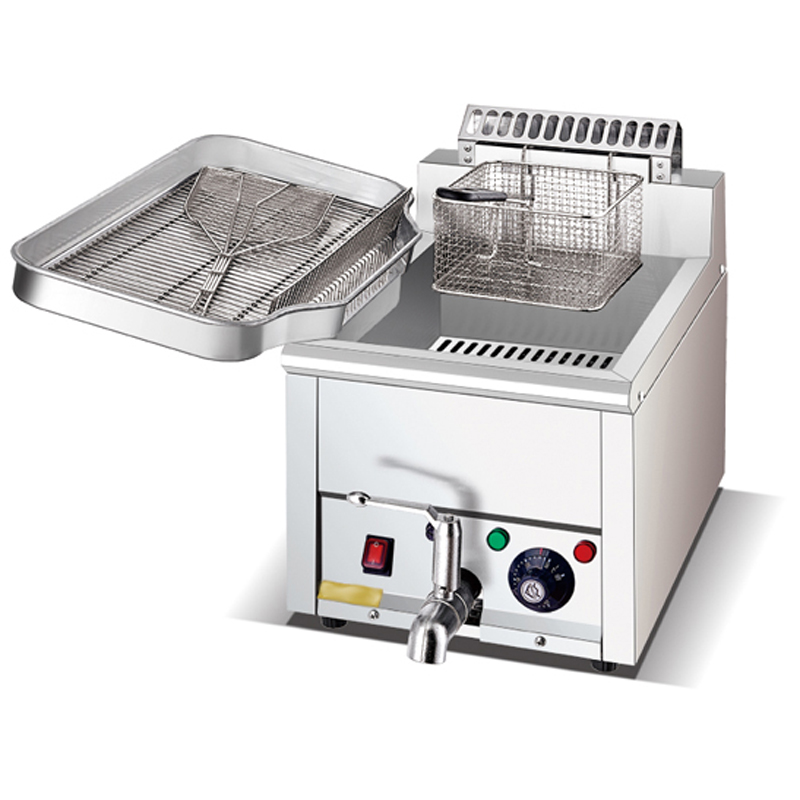 敦鑫商用台湾落地立式电炸炉连锁店油炸锅燃气油炸机炸整鸡炸炉带回油