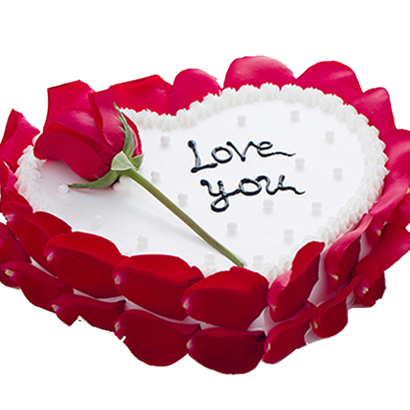 芙瑞多 生日蛋糕当日送达送女朋友老婆定制鲜花玫瑰花蛋糕全国同城