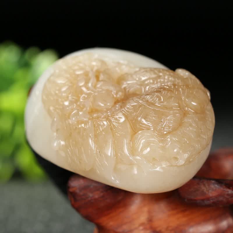 皇贵人苏州玉雕名家闵辉作品 新疆且末料白玉龙腾盛世玉坠男士礼物64克