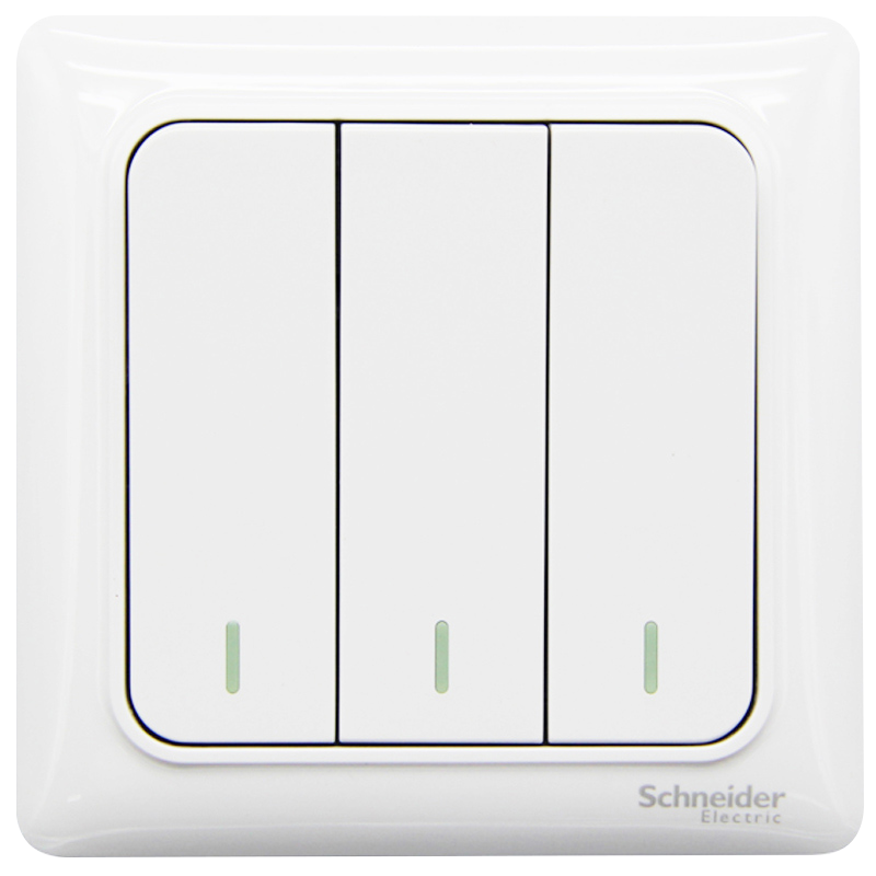 Schneider Electric 施耐德电气 Brillyn睿意系列 A3E33_1A 三开单控开关 白色