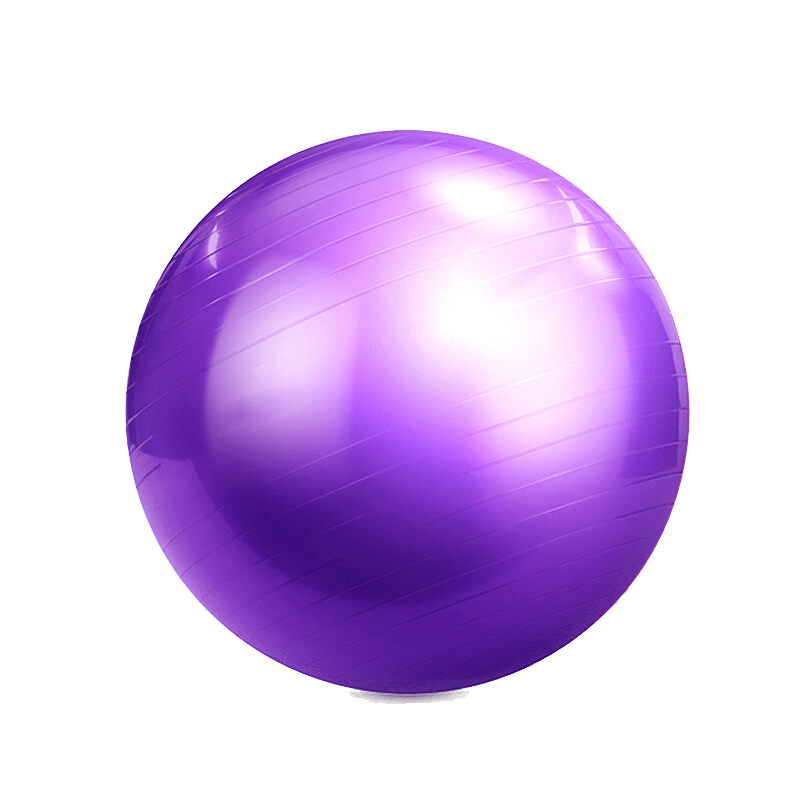 杜威克 瑜伽球加厚防滑健身球专业防爆弹力球孕妇助产练习球男女通用减肥球瘦身球 紫色55CM