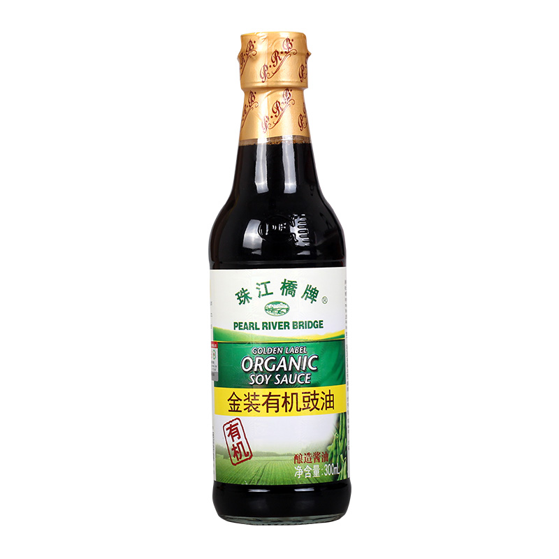 珠江桥牌 酱油 金装有机豉油酱油 欧盟有机认证 出口装 300ml 广东老字号